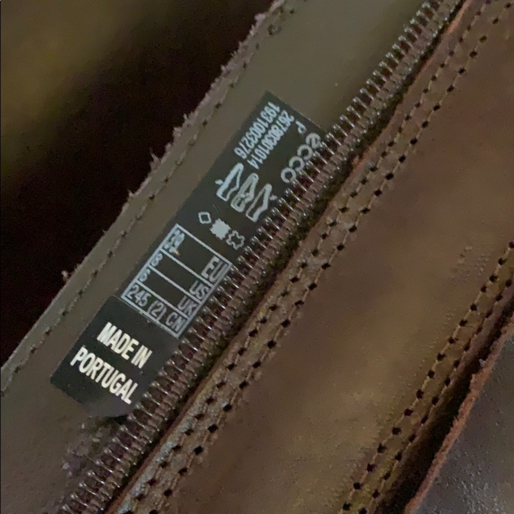 NWOT SIZE 10 - ECCO Leather Shape 55 Stacked Heel Tall Boot - Picture 8 of 11